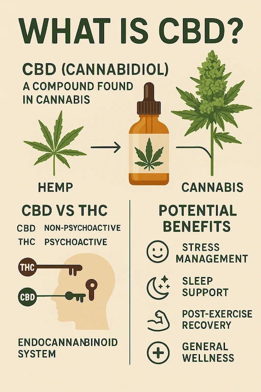 A CBD tincture with cannabis