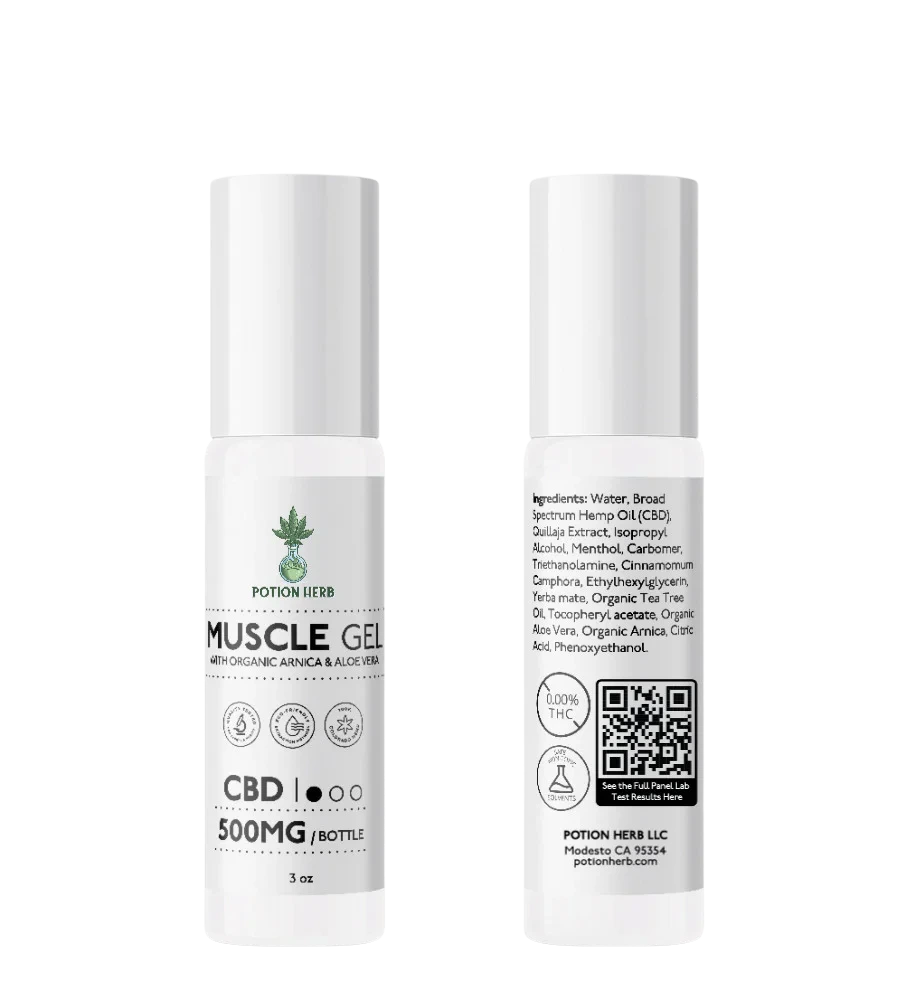 Herbs & Potions Muscle Recovery Gel Roller 3oz 500mg