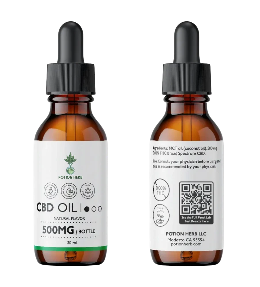  Herbs & Potions CBD Oil Natural 1oz 500mg