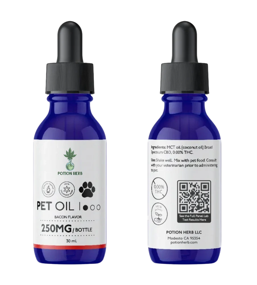 Herbs & Potions CBD Pet Oil Bacon 1oz 250mg
