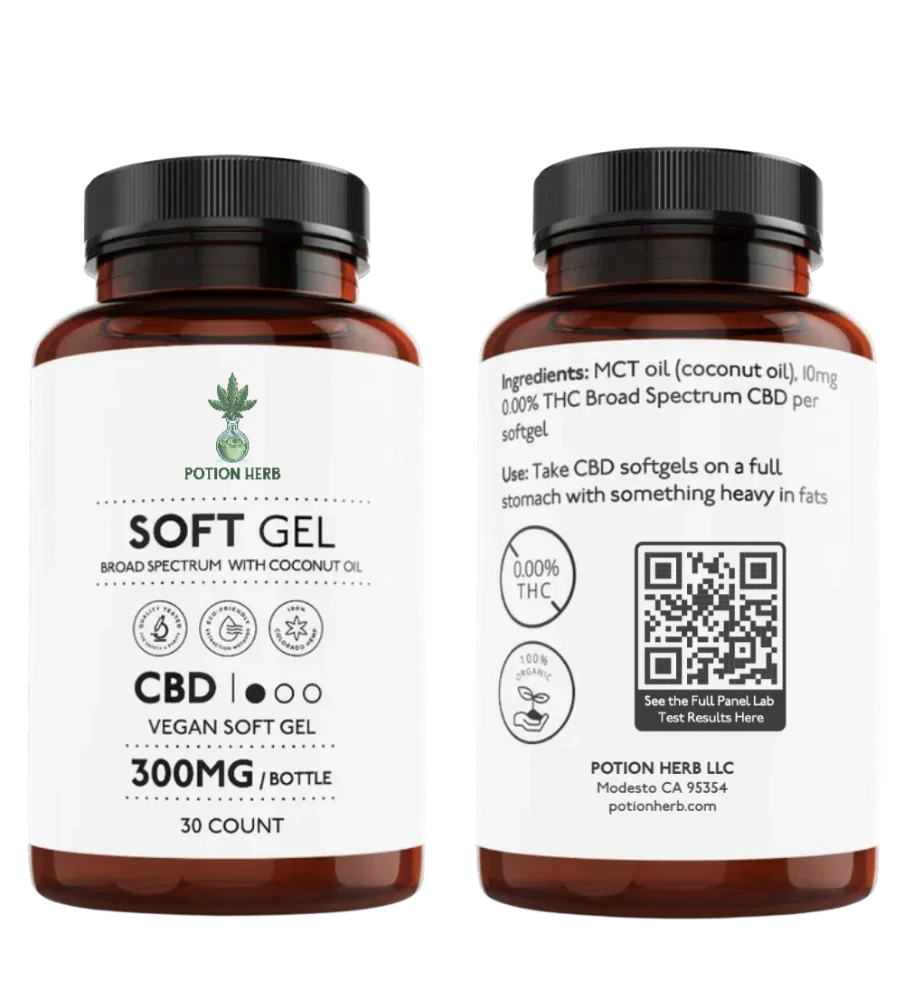 Herbs & Potions CBD Vegan Softgels 30ct 300mg